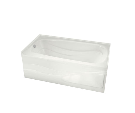 MAAX 102205-003-001-001 Tenderness 6042 Acrylic Alcove Left-Hand Drain Whirlpool Bathtub in White