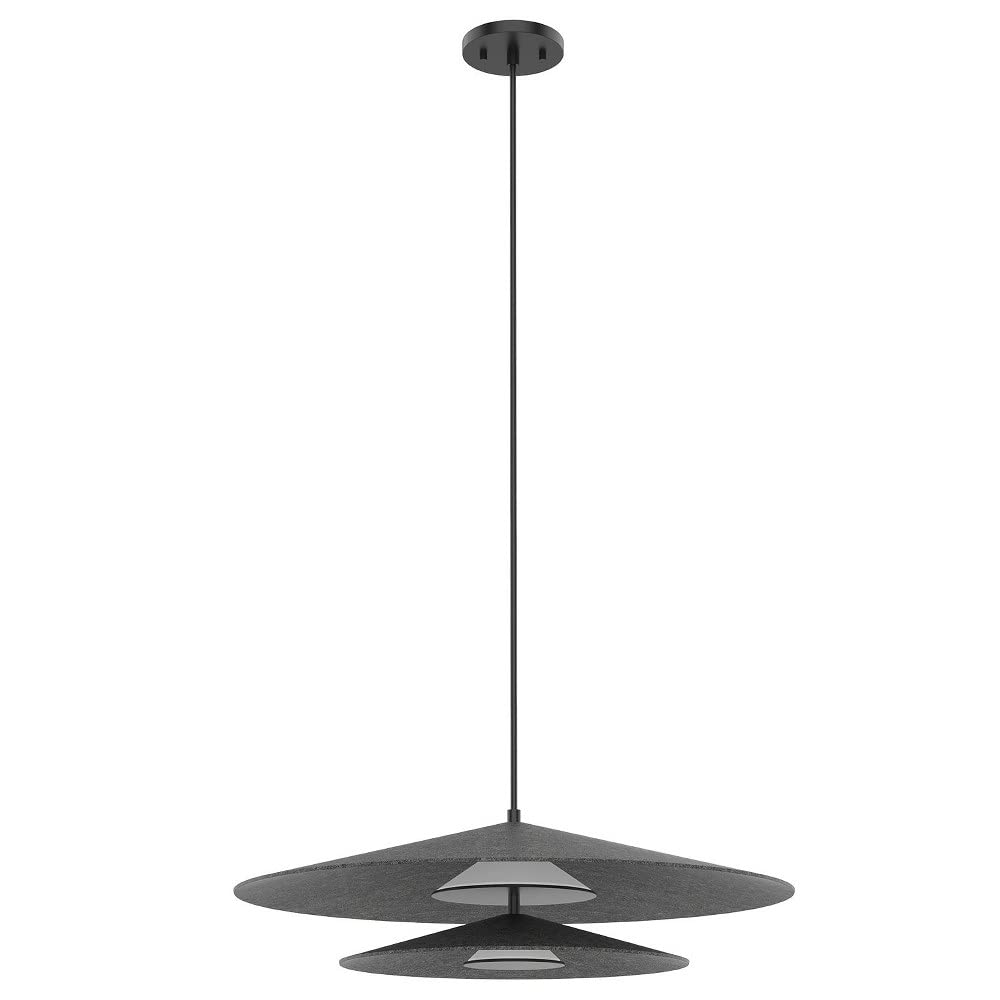 Kuzco PD22907-BK/WH CRUZ 24" PENDANT BLACK OUTER WHITE INNER METAL SHADE 32W 120VAC WITH LED DRIVER 3000K 90CRI