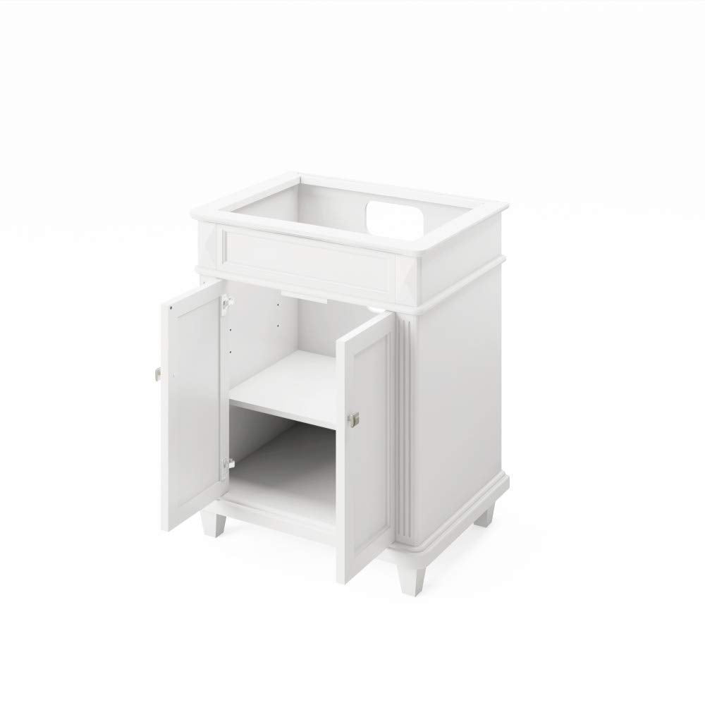Jeffrey Alexander VKITDOU30BLWCR 30" Hale Blue Douglas Vanity, White Carrara Marble Vanity Top, undermount rectangle bowl