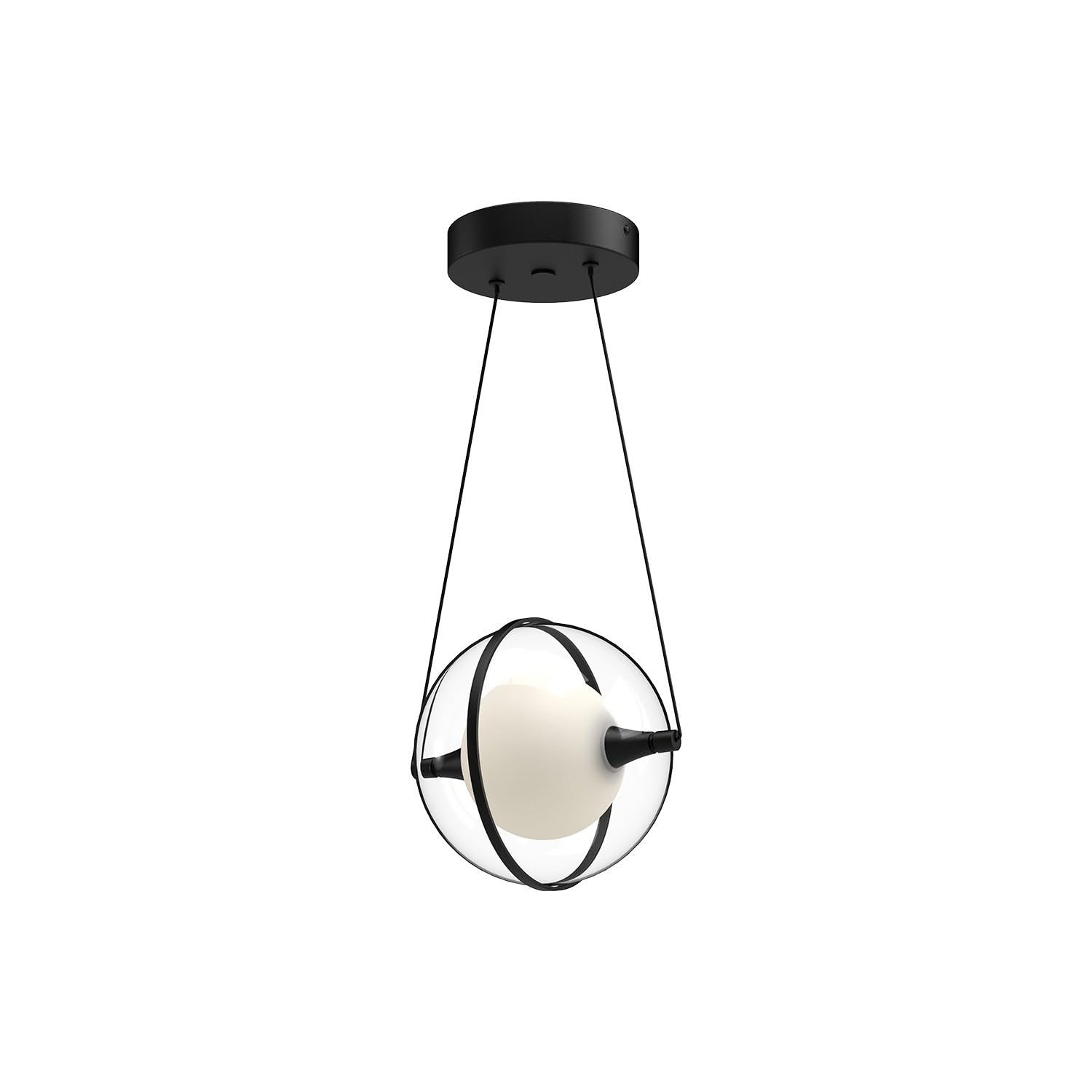 Kuzco PD76708-BK ARIES 8" PENDANT TEXTURED BLACK 120" WIRE 120V TRIAC/ELV LED 3000K 90CRI 10W