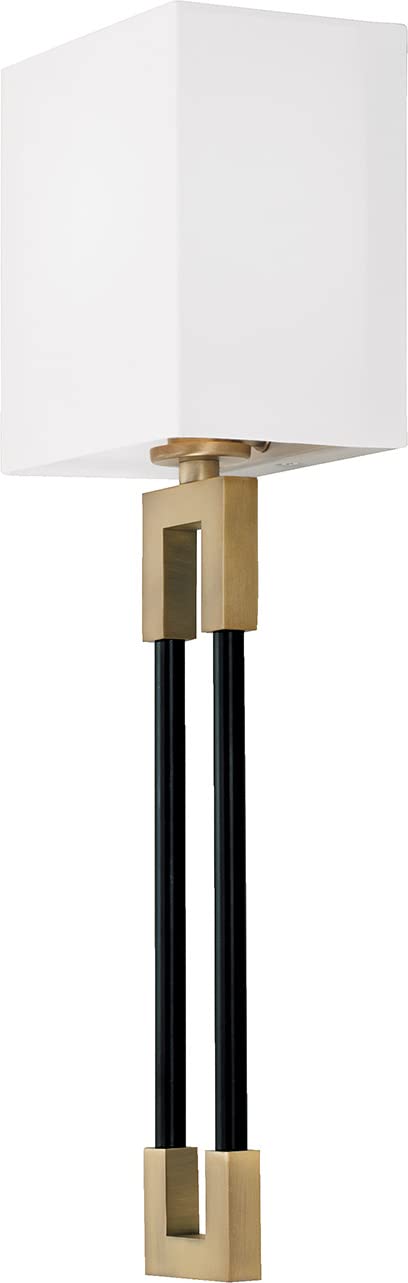 Capital Lighting 644711AB Bleeker 1 Light Sconce Aged Brass and Black