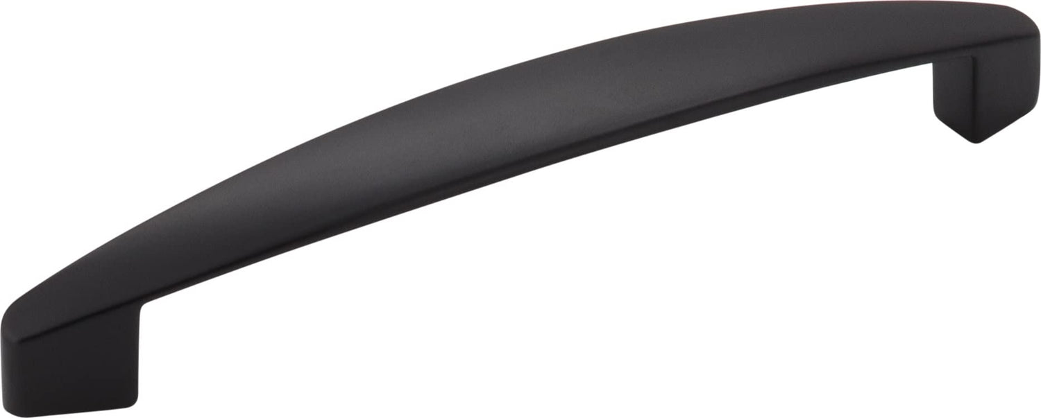 Elements 308-128BLK 128 mm Center-to-Center Matte Black Asymmetrical Belfast Cabinet Pull