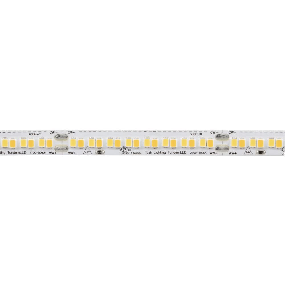 Task Lighting LT600D24V100-TW 100 ft 600 Lumens/Ft Tunable-White 24V Tape Light with TandemLED Technology, 2700K-5000K