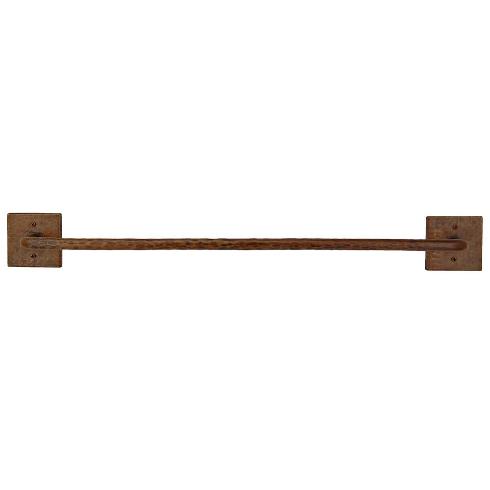 Premier Copper Products TR30DB 30-Inch Hand Hammered Copper Towel Bar, Oil Rubbed Bronze