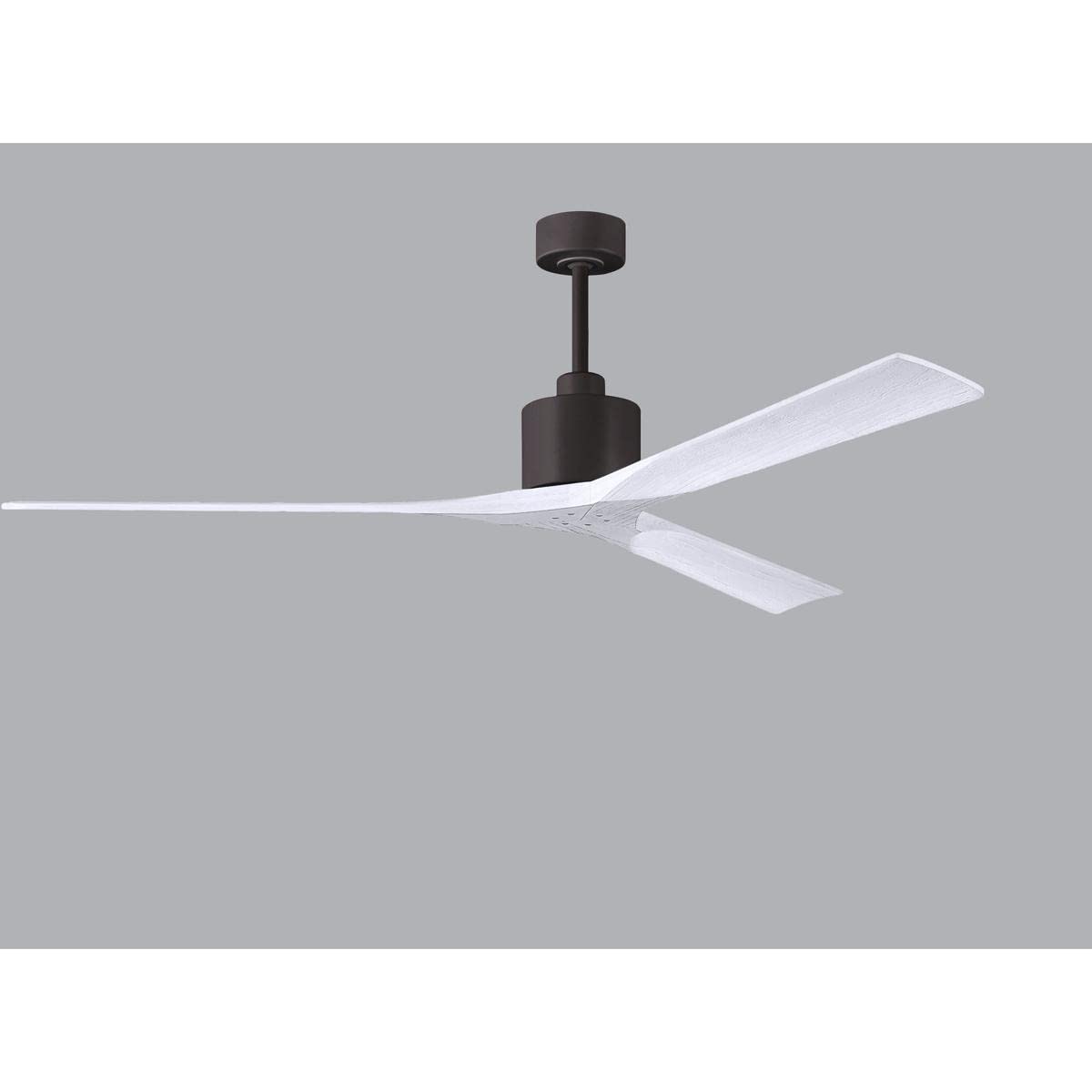 Matthews Fan NKXL-TB-MWH-72 Nan XL 6-speed ceiling fan in Matte White finish with 72” solid matte white wood blades