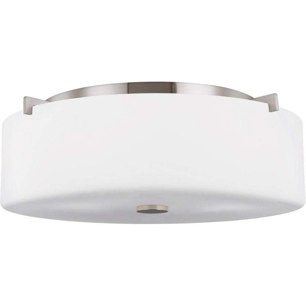 Feiss FM312BS Sunset Drive Light Flush Mount Brushed Steel