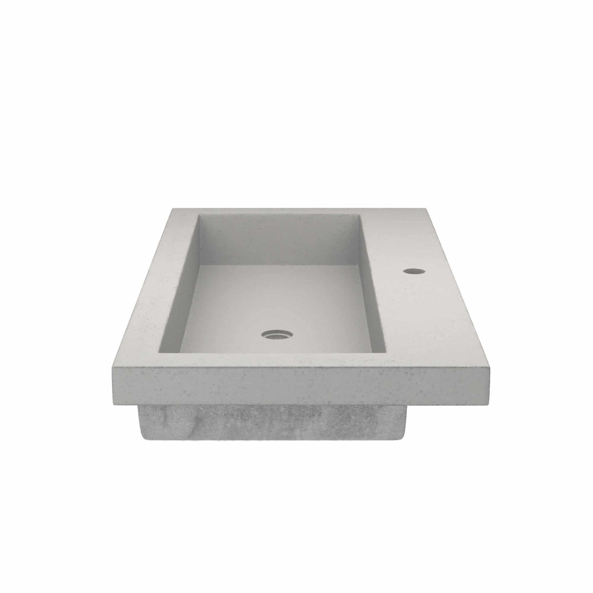 Native Trails NSL3619-A Native Stone Trough Bathroom Sink, 36" x 19", Ash, Single Faucet Hole