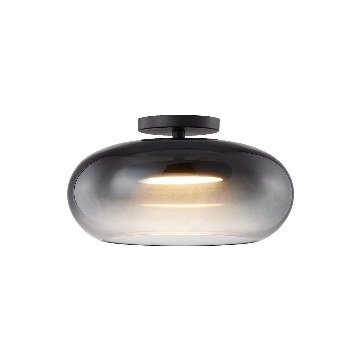 Kuzco SF62014-BK/SM TRINITY 14" SF BLACK SMOKED  23W LED 90 3000K AC LED