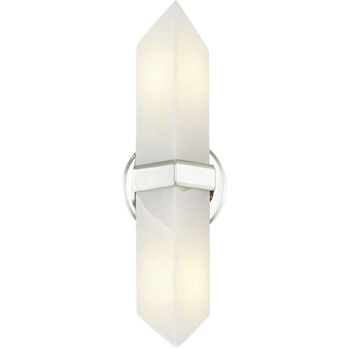 Alora WV334215PNAR VALENCIA 15" WV POLISHED NICKEL ALABASTER 2 X 60W E26
