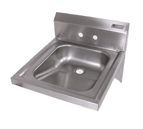 John Boos PBHS-W-1416ADAS ADA Compliant Wall Mount Hand Sink 14" x 16" 5" w/ 4" Splash Centers, Bracket & Drain Basket