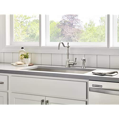 Gerber D401157SS Stainless Steel Opulence Single Handle Kitchen Faucet