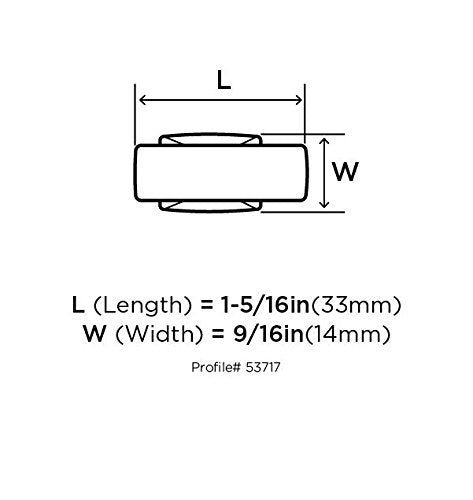 Amerock Cabinet Knob Satin Nickel 1-5/16 inch (33 mm) Length Westerly 1 Pack Drawer Knob Cabinet Hardware