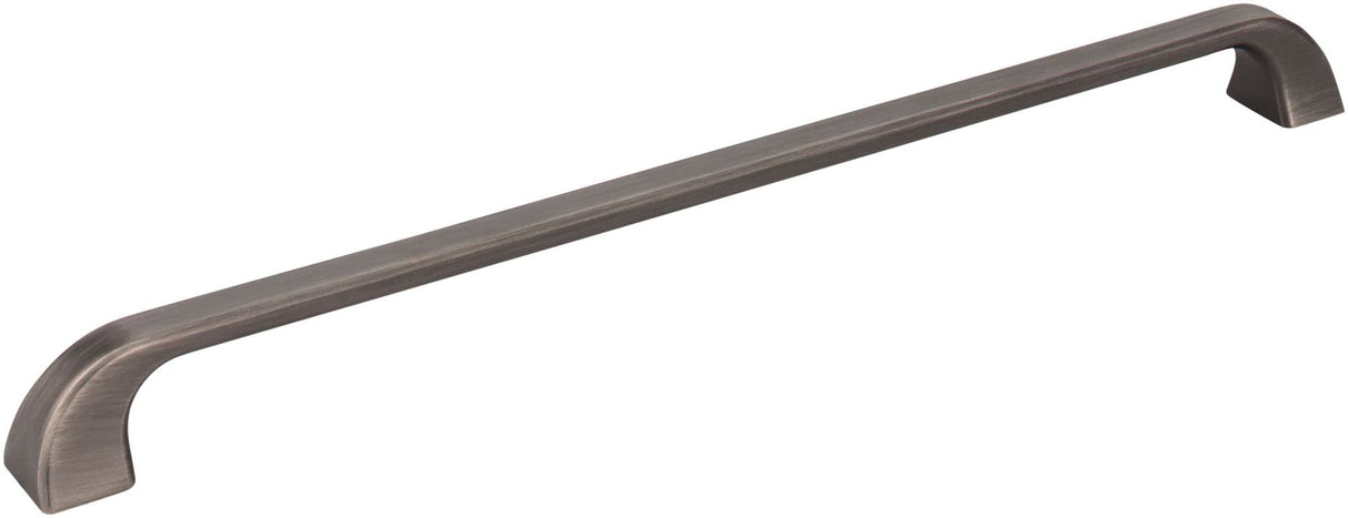 Jeffrey Alexander 972-305BNBDL 305 mm Center-to-Center Brushed Pewter Square Marlo Cabinet Pull