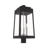 Livex Lighting 20859-04 Oslo - 24.75" Three Light Outdoor Post Top Lantern, Black Finish with Clear Glass
