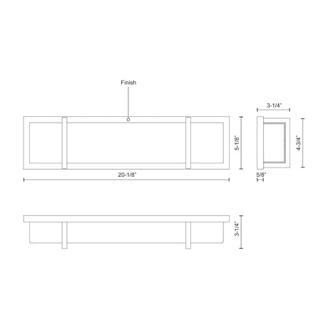 Kuzco VL61620-CH ALBERNI 20" VL Chrome 120V ELV LED 3000K 90CRI 22W