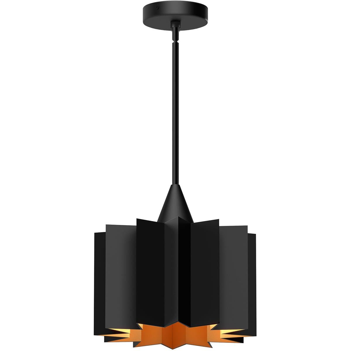 Alora PD528412MB PLISSE 12" PD Matte Black 1 x 60W E26