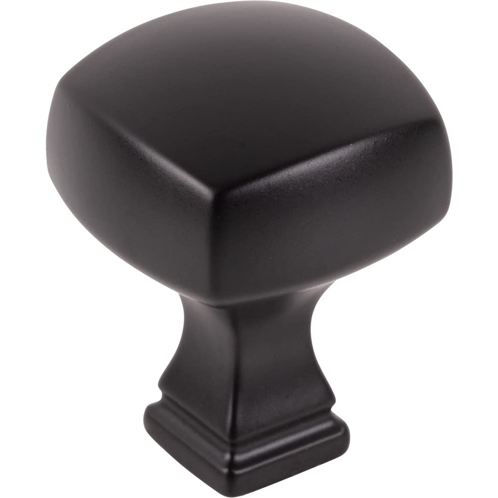 Jeffrey Alexander 278MB 1-1/8" Overall Length Matte Black Square Audrey Cabinet Knob