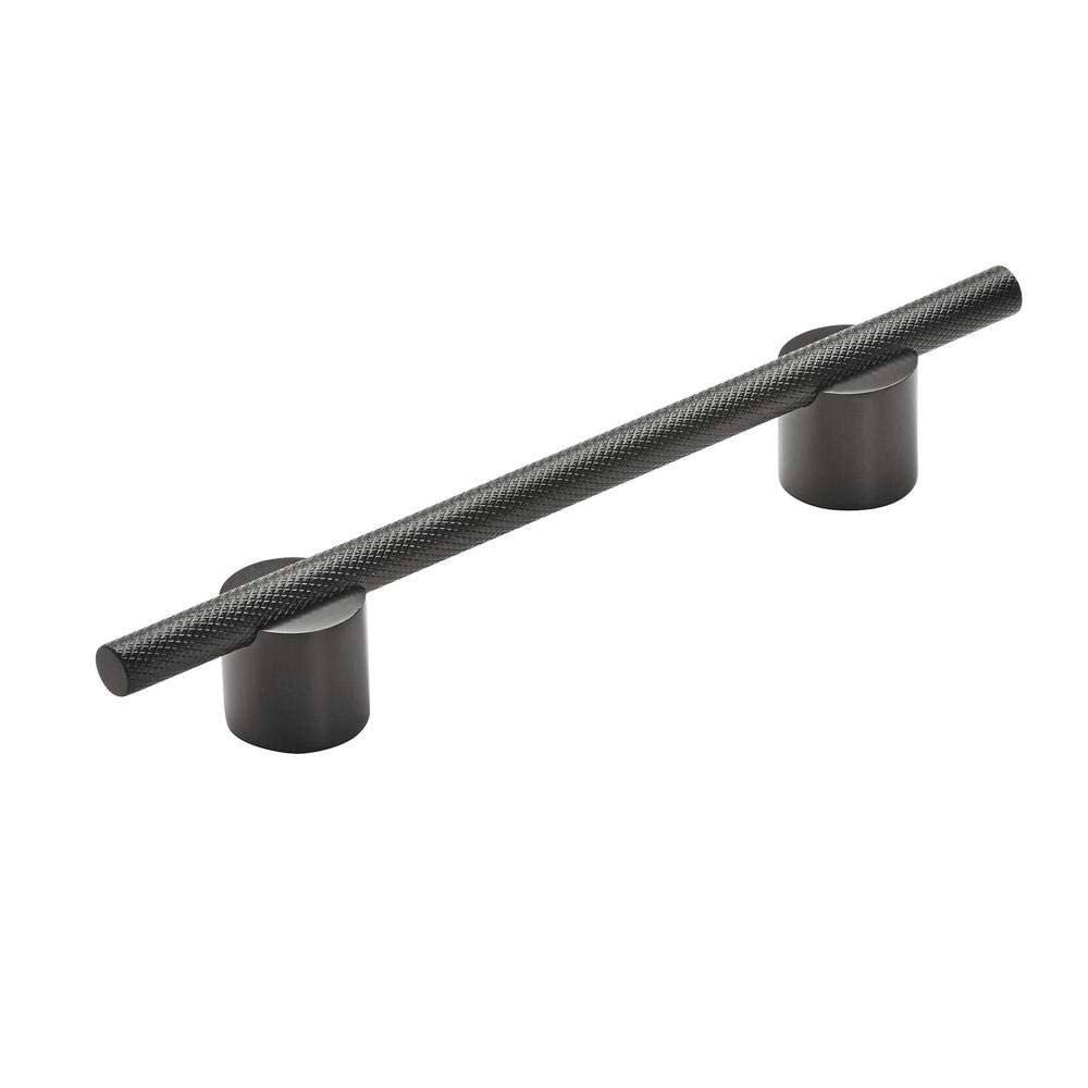 Amerock Cabinet Pull Matte Black 5-1/16 inch (128 mm) Center to Center Transcendent 1 Pack Drawer Pull Drawer Handle Cabinet Hardware