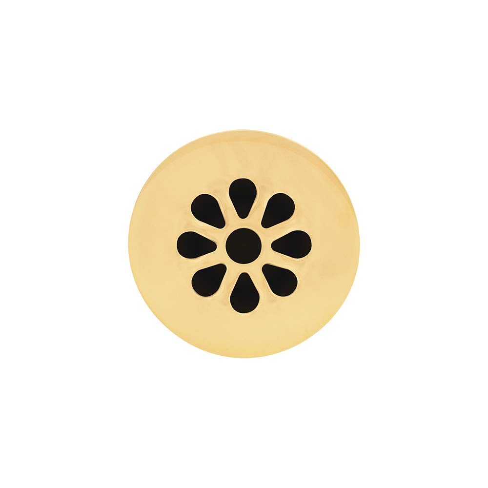 Premier Copper Products D-207PB 1.5-Inch Non-Overflow Grid Bathroom Sink Drain, Polished Brass