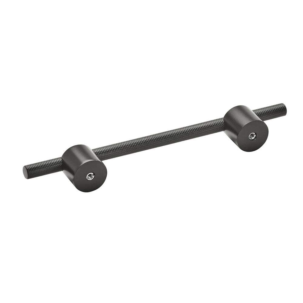 Amerock Cabinet Pull Matte Black 5-1/16 inch (128 mm) Center to Center Transcendent 1 Pack Drawer Pull Drawer Handle Cabinet Hardware
