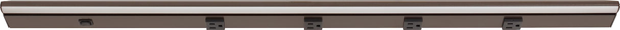 Task Lighting LP36QD12NDBBZ27 36-1/2" 1200 Lumen Direct Voltage DV Lighted Power Strip, Bronze Finish, Black Receptacles, 2700K Warm White