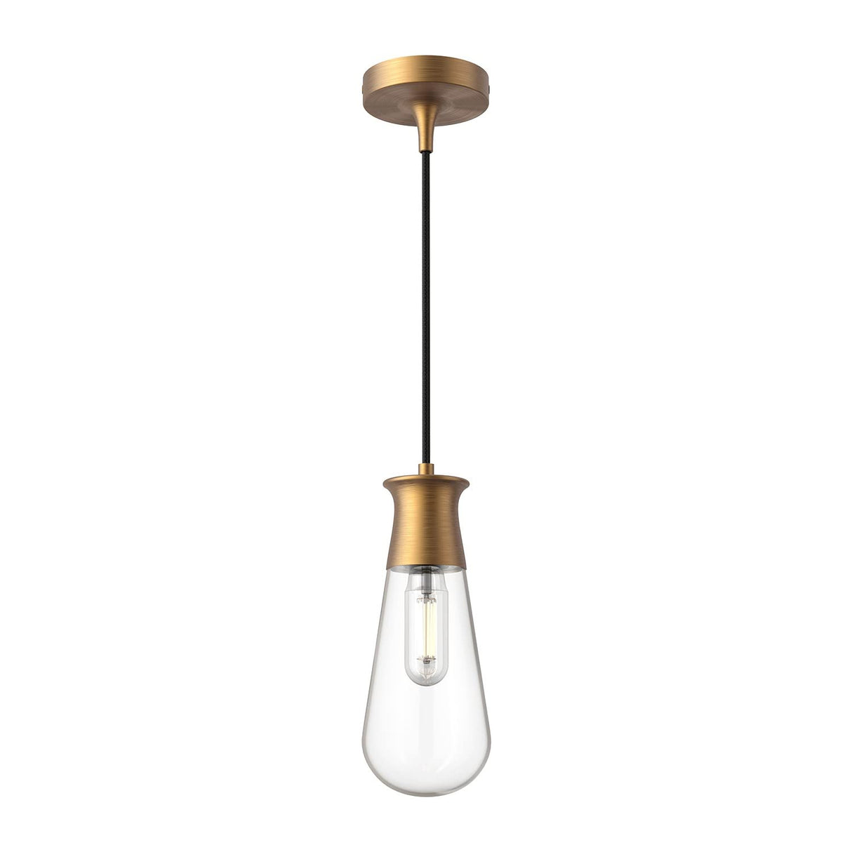 Alora PD464001AG MARCEL 4" PENDANT AGED GOLD 72" WIRE E26 60W