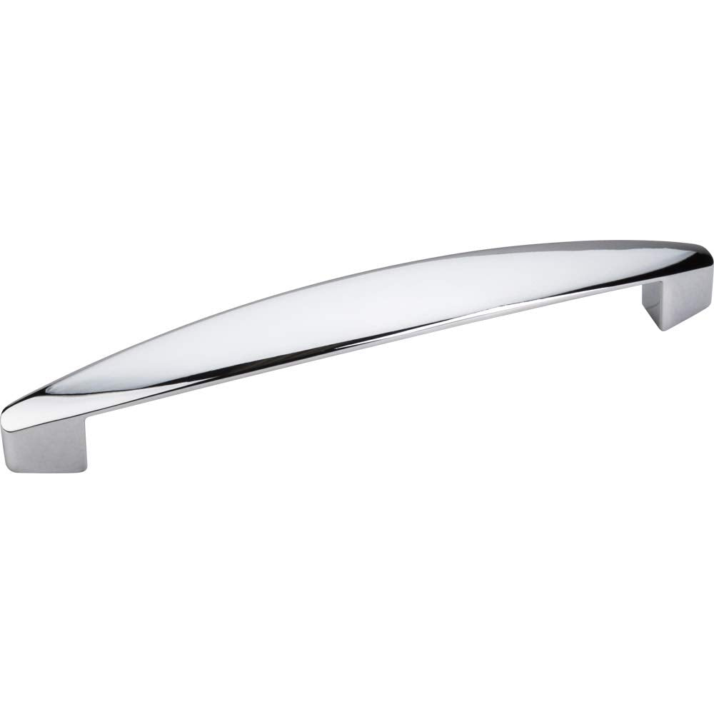 Elements 308-128PC 128 mm Center-to-Center Polished Chrome Asymmetrical Belfast Cabinet Pull