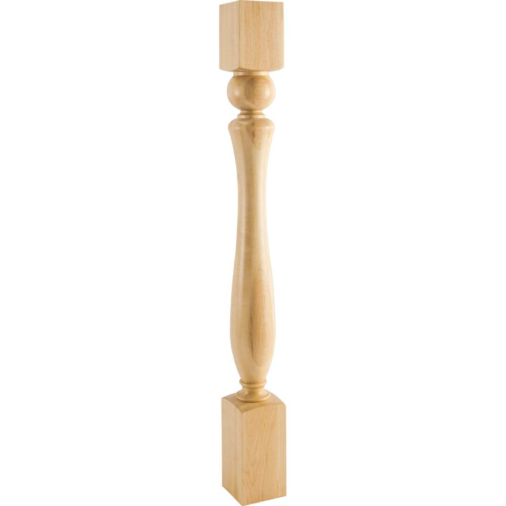 Hardware Resources P81-ALD 3-1/2" W x 3-1/2" D x 35-1/2" H Alder Sphere Turned Post