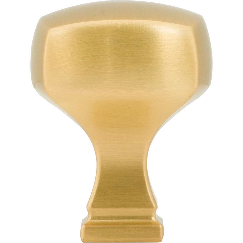 Jeffrey Alexander 278BG 1-1/8" Overall Length Brushed Gold Square Audrey Cabinet Knob