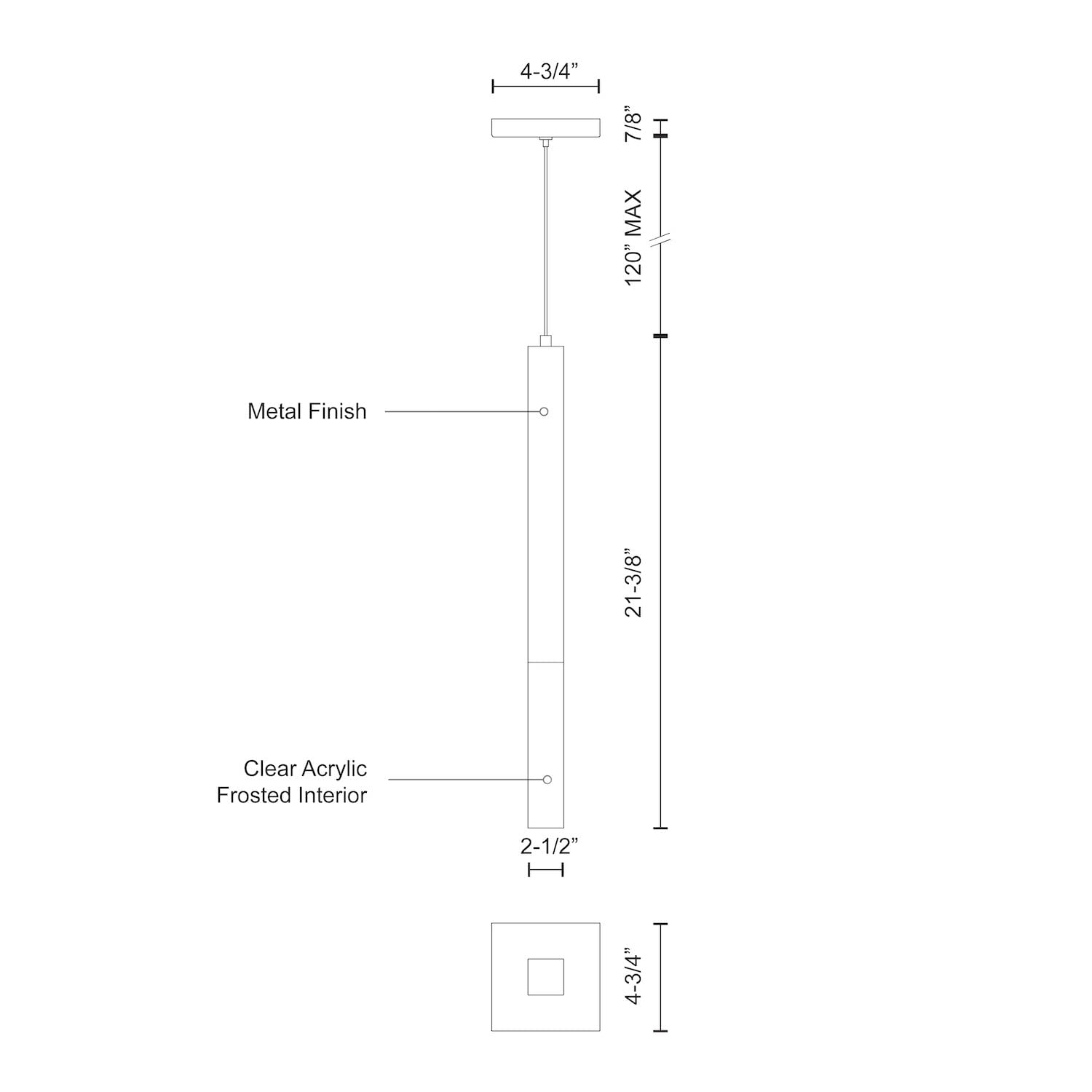 Kuzco PD53305-CH MARTELO 5" PD Chrome 120V ELV LED 3000K 90CRI 6W