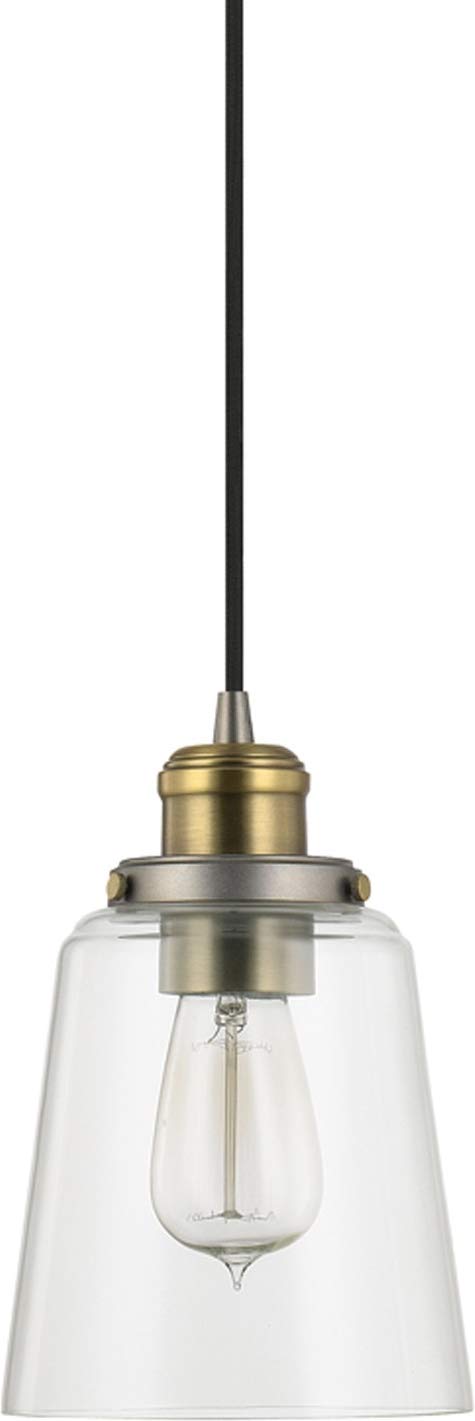 Capital Lighting 3718GA-135 Fallon 1 Light Pendant Graphite and Aged Brass