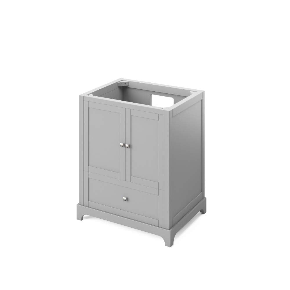 Jeffrey Alexander VKITADD30GRSGR 30" Grey Addington Vanity, Steel Grey Cultured Marble Vanity Top, undermount rectangle bowl