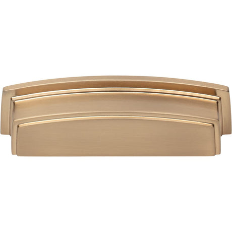 Jeffrey Alexander 141-96SBZ 96 mm Center Satin Bronze Square-to-Center Square Renzo Cabinet Cup Pull