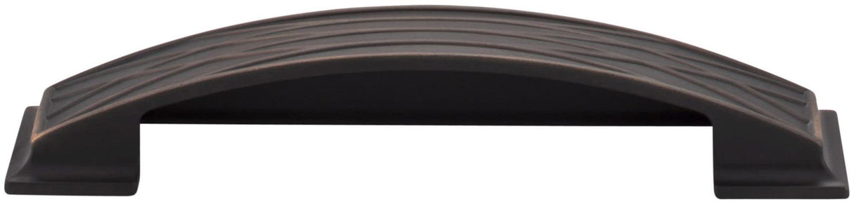 Jeffrey Alexander 536-128BNB 128 mm Center-to-Center Brushed Black Nickel Square Geometric Pattern Aberdeen Cabinet Cup Pull