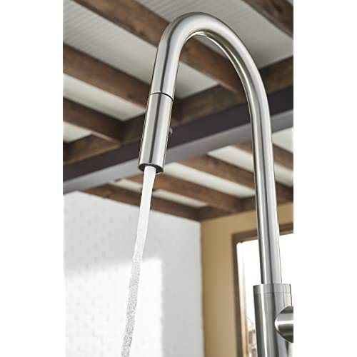 Gerber D454058SS Stainless Steel Parma Cafe Single Handle Pull-down Kitchen Faucet