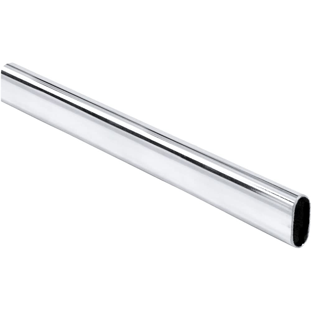 Hardware Resources 15302CH-40 Chrome 8' Oval 1.0 mm Closet Rod