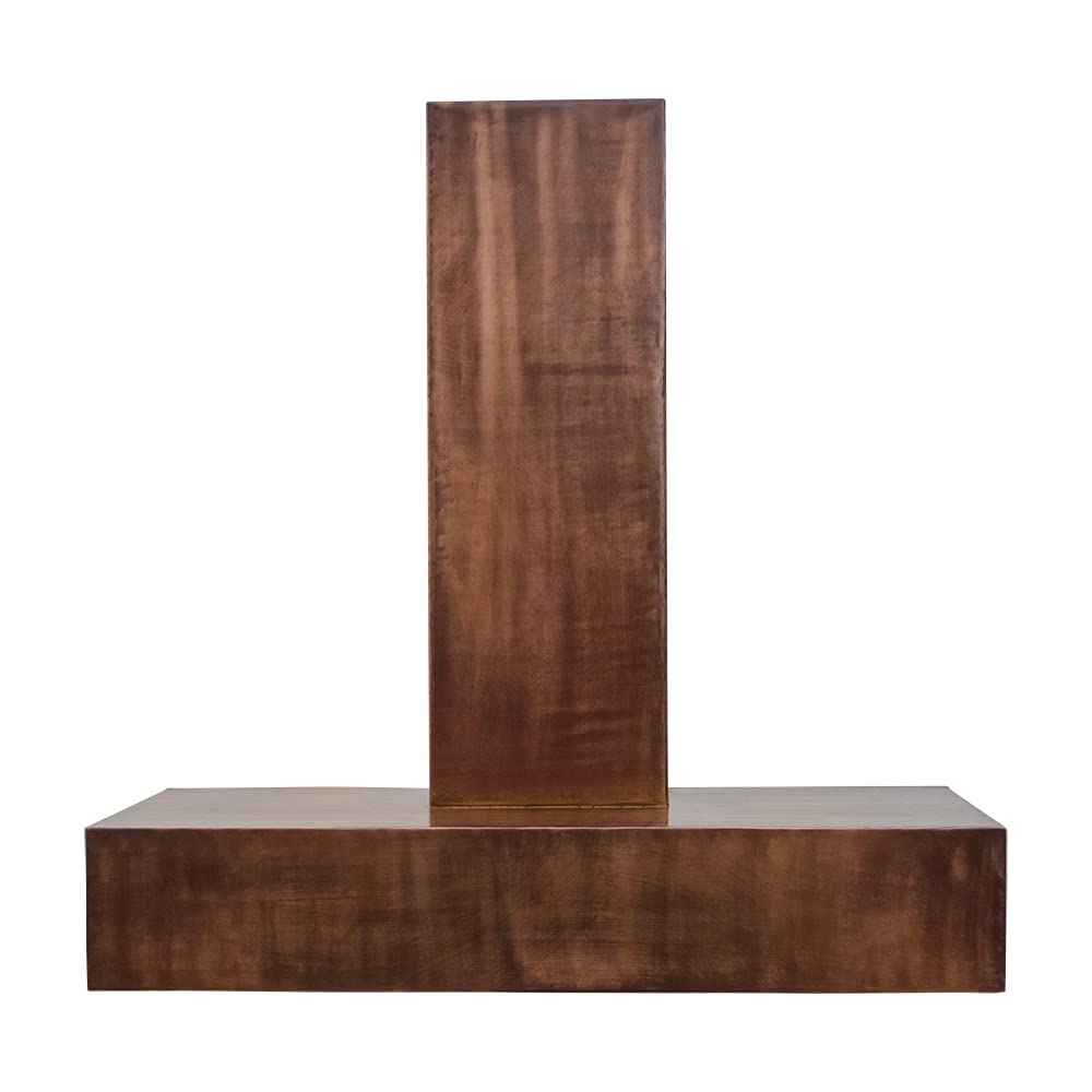 36 Inch 735 CFM Modern Chimney Smooth Copper Wall Mounted Range Hood with Slim Baffle Filters