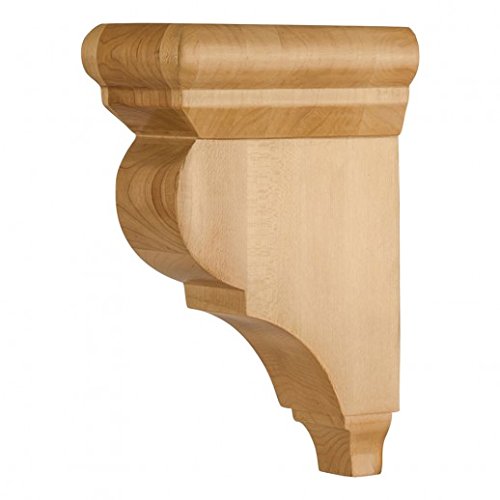 Hardware Resources CORG-4-RW 3" W x 5-1/2" D x 8" H Rubberwood Smooth Corbel