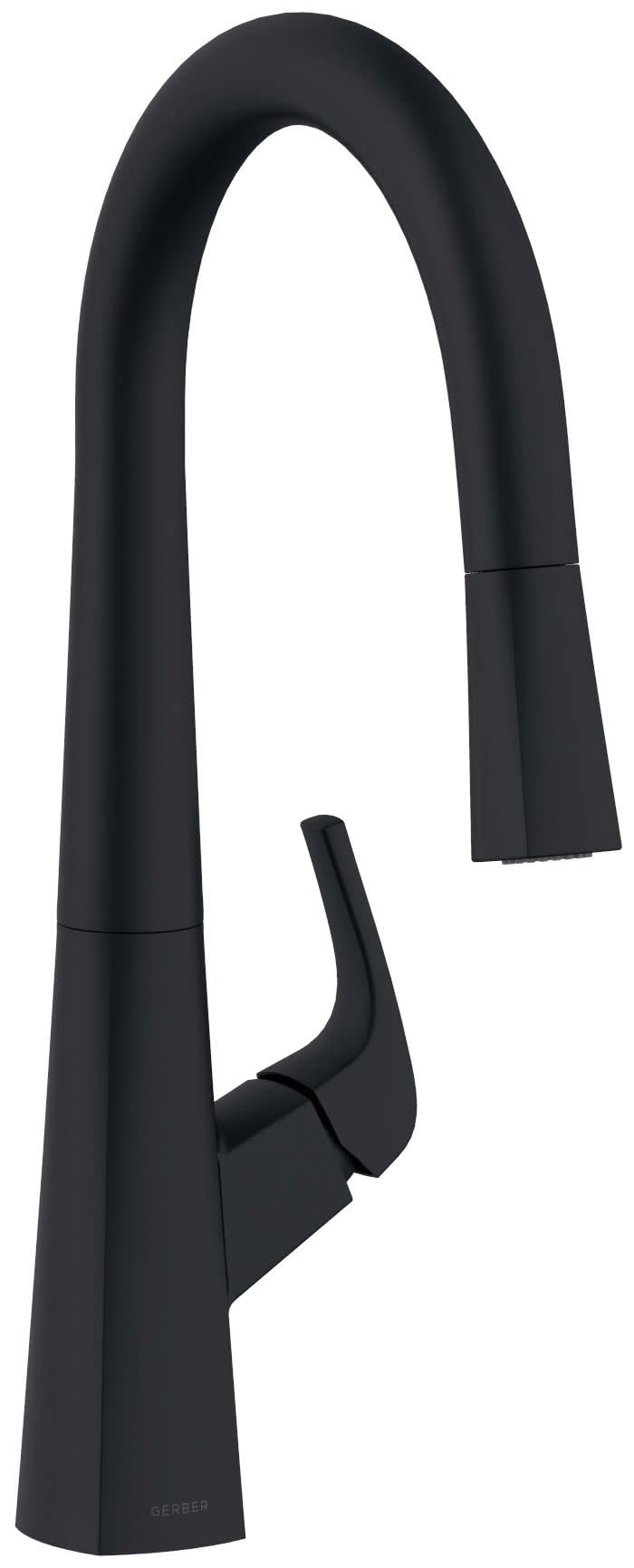 Gerber D454419BS Satin Black Vaughn Single Handle Pull-down Kitchen Faucet