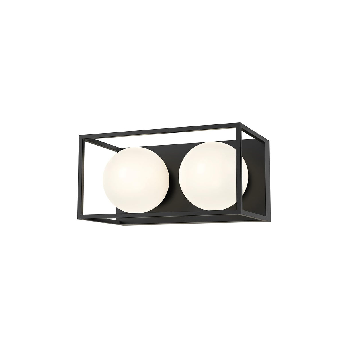 Alora VL519213MBOP AMELIA 13" VL MATTE BLACK OPAL GLASS 2X60W E26