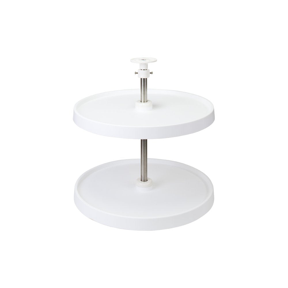 Hardware Resources PLSR228 28" Round Two-Shelf Plastic Lazy Susan Set