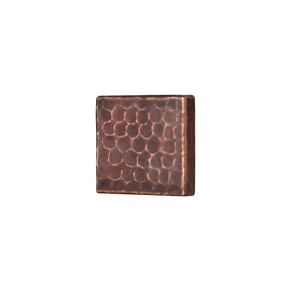Premier Copper Products T2DBH 2-Inch by 2-Inch Hammered Copper Tile, Oil Rubbed Bronze