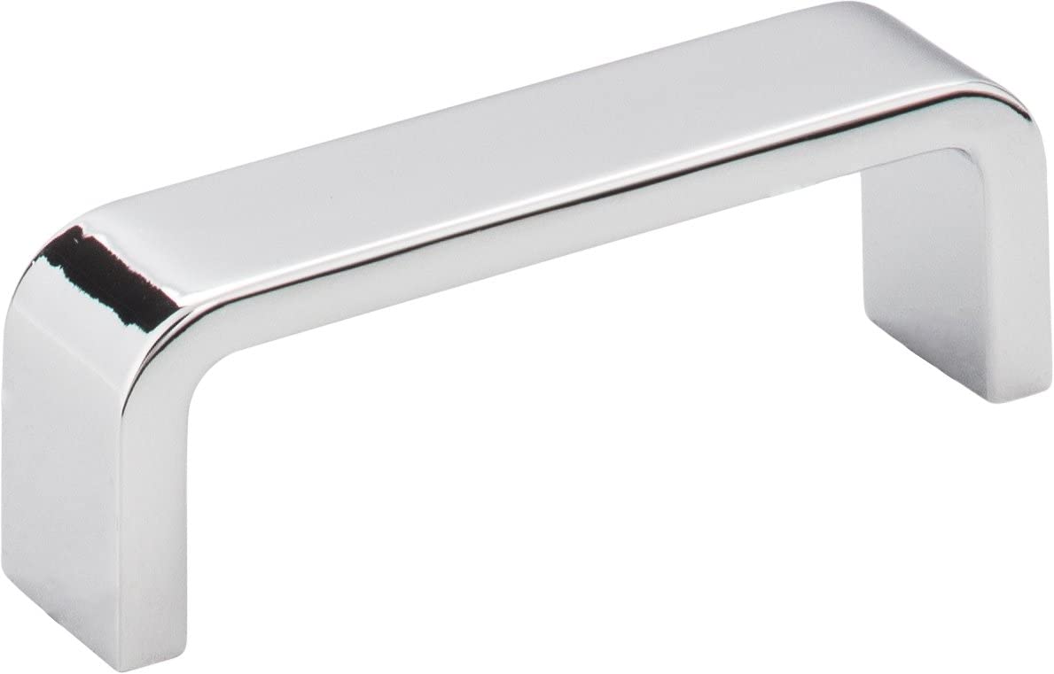 Elements 193-3PC 3" Center-to-Center Polished Chrome Square Asher Cabinet Pull