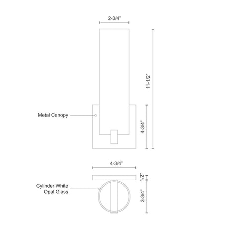 Kuzco 601484BN-LED ELIZABETH 12" 60 Brushed Nickel 120V ELV LED 3000K 90CRI 11W