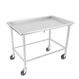 John Boos DST6-3049SBW-C Mobile Dish Sorting Tables, Flat Top, Fixed Stainless Steel Bracing, Casters, 16GA Top