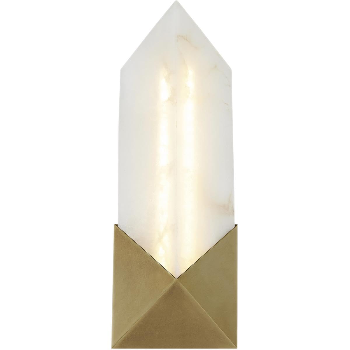 Alora WV323112VBAR CAESAR 12" WV VINTAGE BRASS ALABASTER 11W LED 90 3000K AC LED