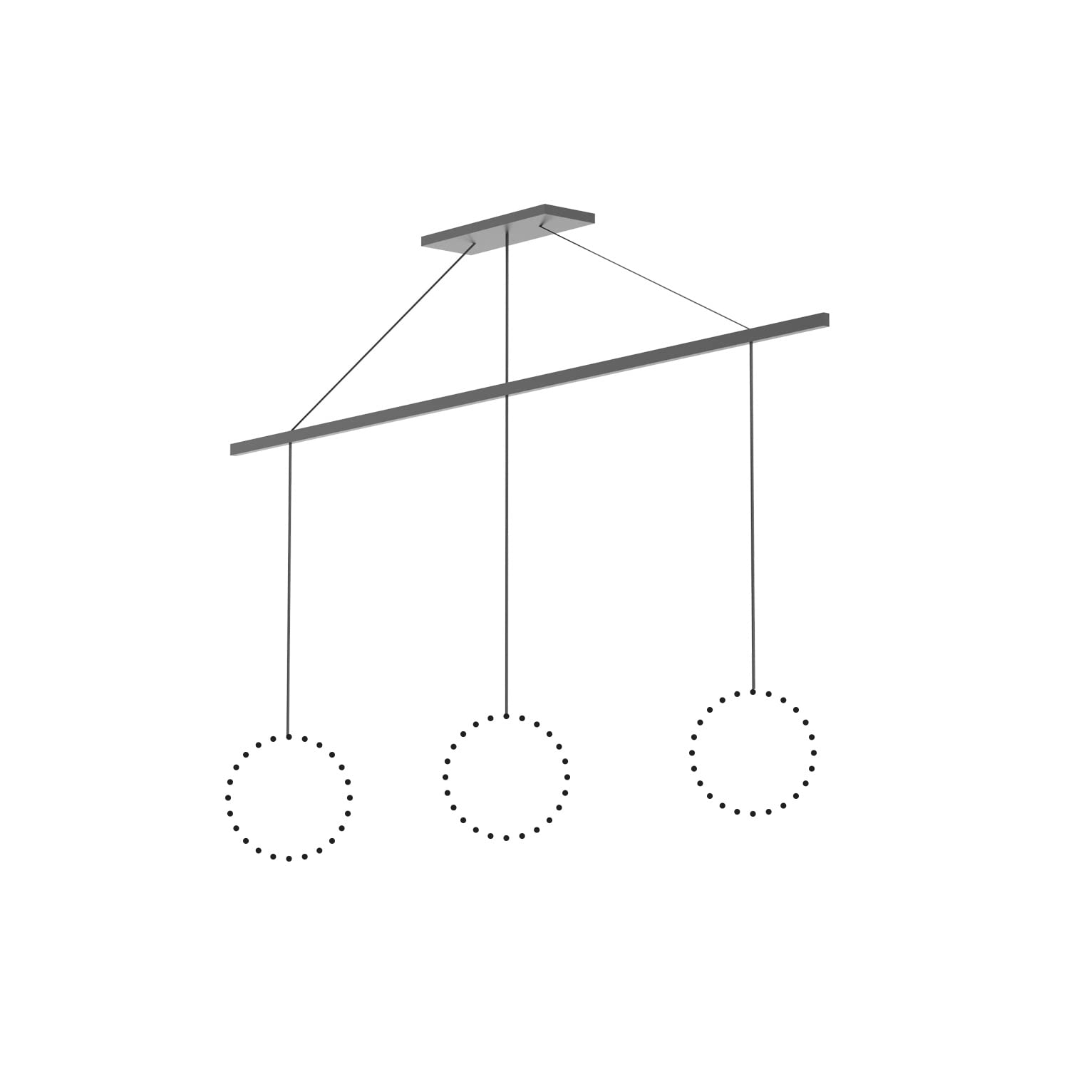 Kuzco CNL3AC-GH 3 Head LINEAR-PENDANT CANOPY SSL/SVT Graphite