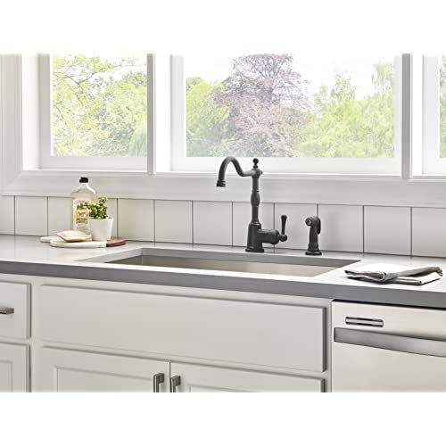 Gerber D401157BS Satin Black Opulence Single Handle Kitchen Faucet