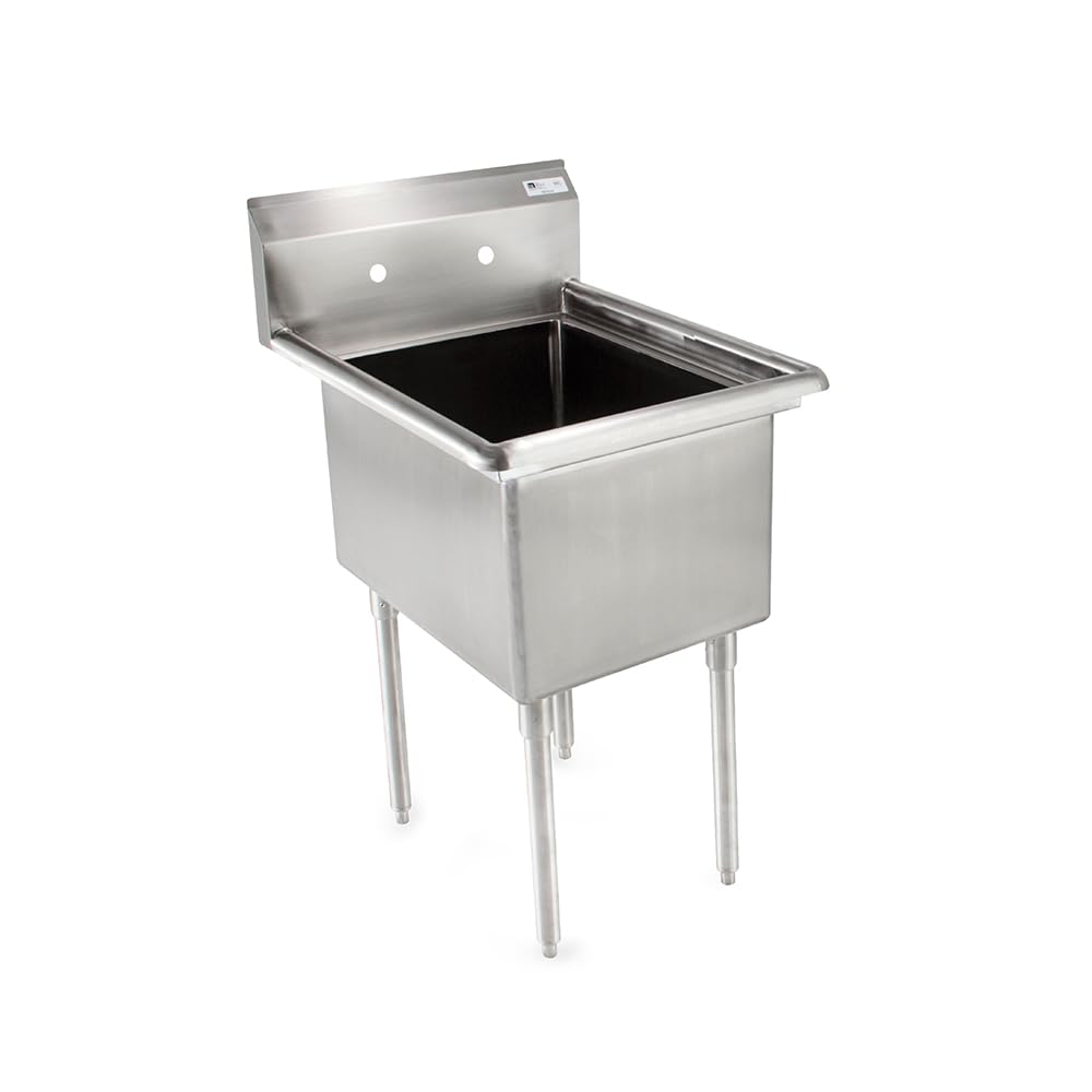 John Boos E1S8-15-14 E-Series Single Compartment Sink with 15"W x 15" Front to Back 14" Deep Bowl