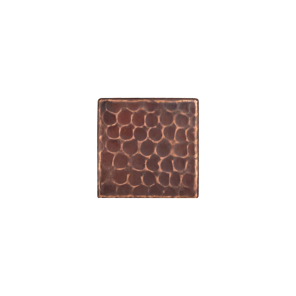 Premier Copper Products T2DBH 2-Inch by 2-Inch Hammered Copper Tile, Oil Rubbed Bronze